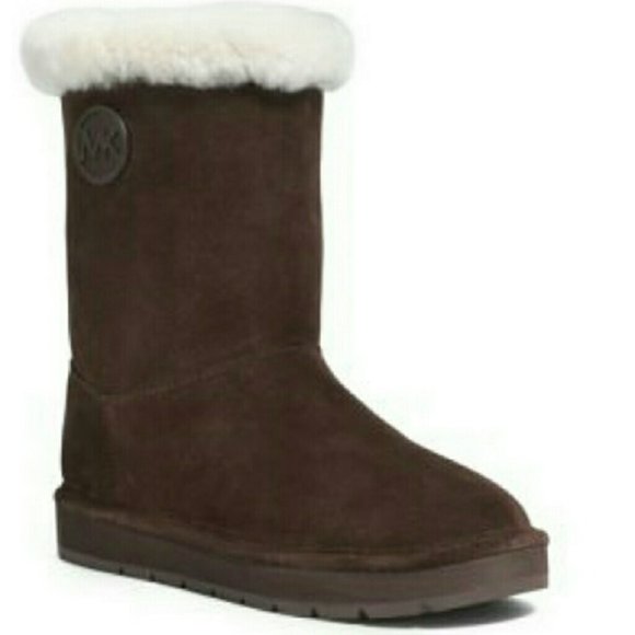 Michael Kors MK Shearling Winter Mid Boot 6 - Picture 1 of 3